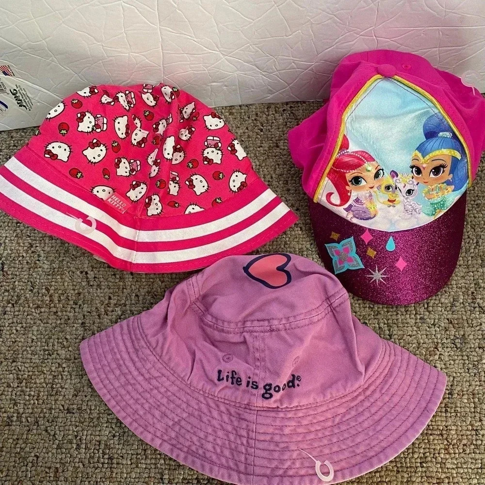 Hello Kitty Shimmer & Shine Life is Good 3 Pieces Bundle Girl Hat Size 3-6Yrs